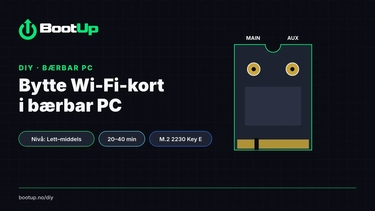 BootUp DIY: Bytte Wi-Fi-kort i bærbar PC