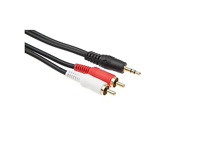 Minijack til RCA kabel 2 m (sort)