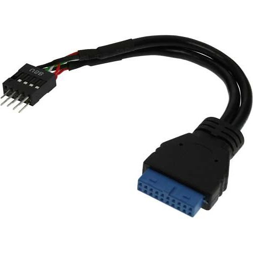 USB 3.0 til USB 2.0 adapter 15cm (sort)