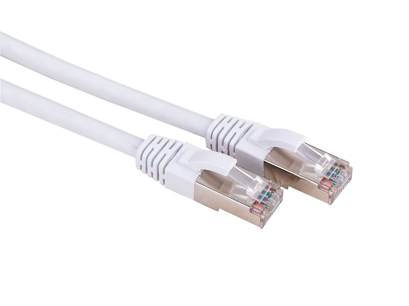 Nettverkskabel Cat6a hvit 0,3 m