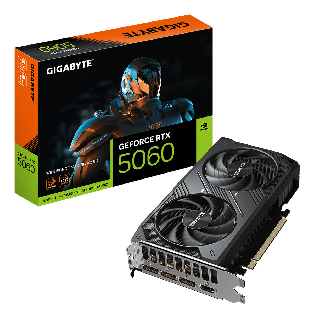 Gigabyte RTX 5060 WINDFORCE MAX OC V2 skjermkort – produktbilde