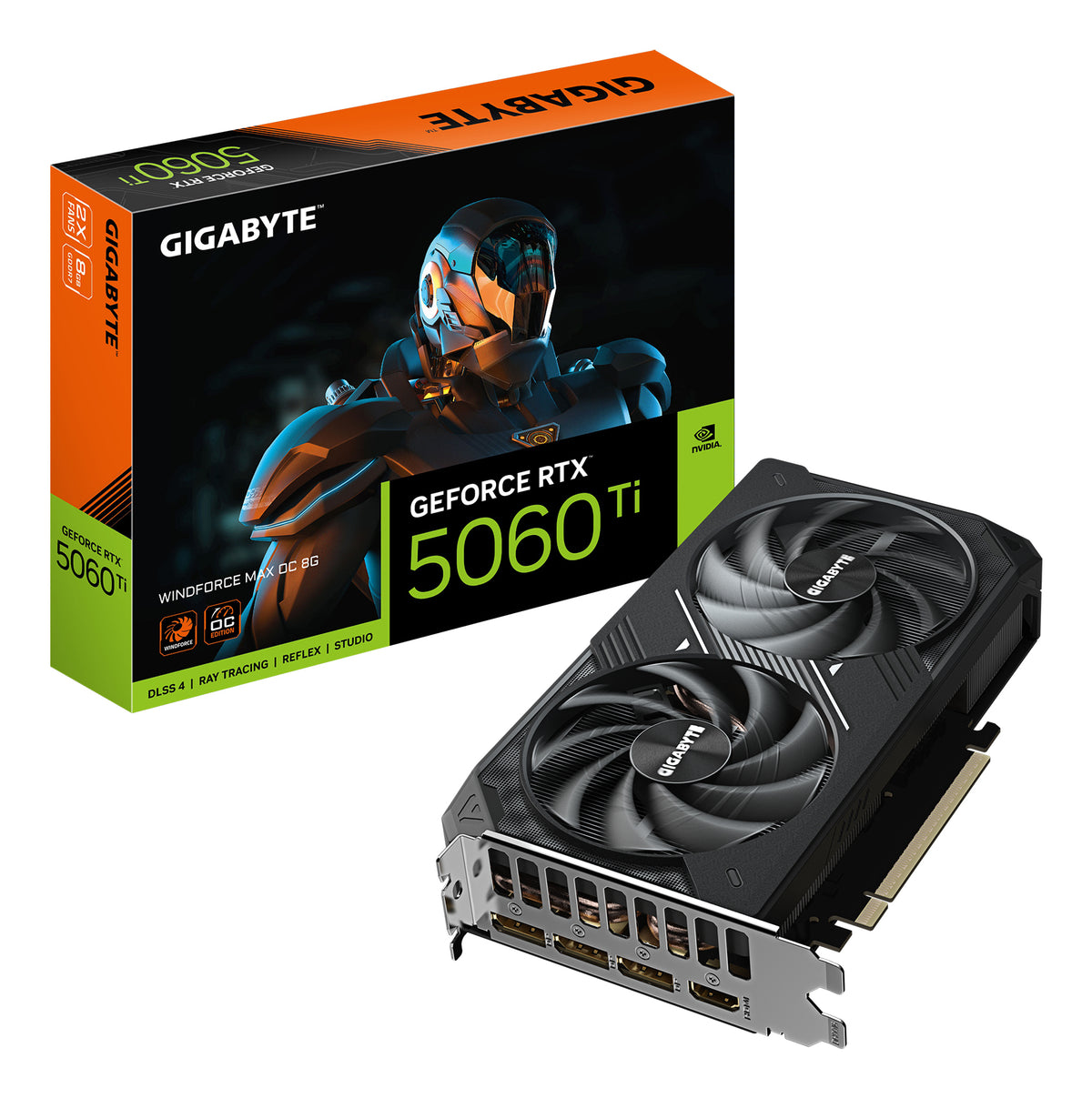 Gigabyte RTX 5060 Ti Windforce Max OC skjermkort – produktbilde