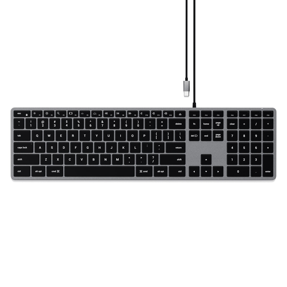 Satechi Slim W3 kablet tastatur med bakgrunnslys – nordisk