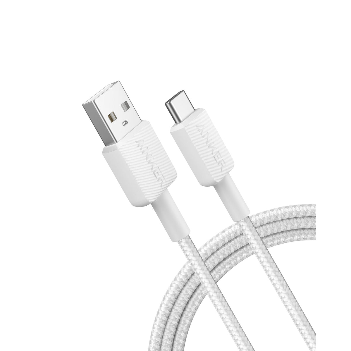 Anker 322 PowerLine USB-A til USB-C hurtiglading 1,8 m kabel (hvit)