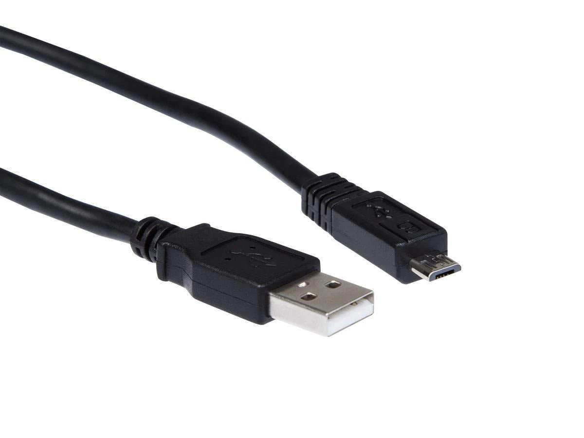 USB-A til USB Micro-B kabel 0,3 m (sort) – produktbilde