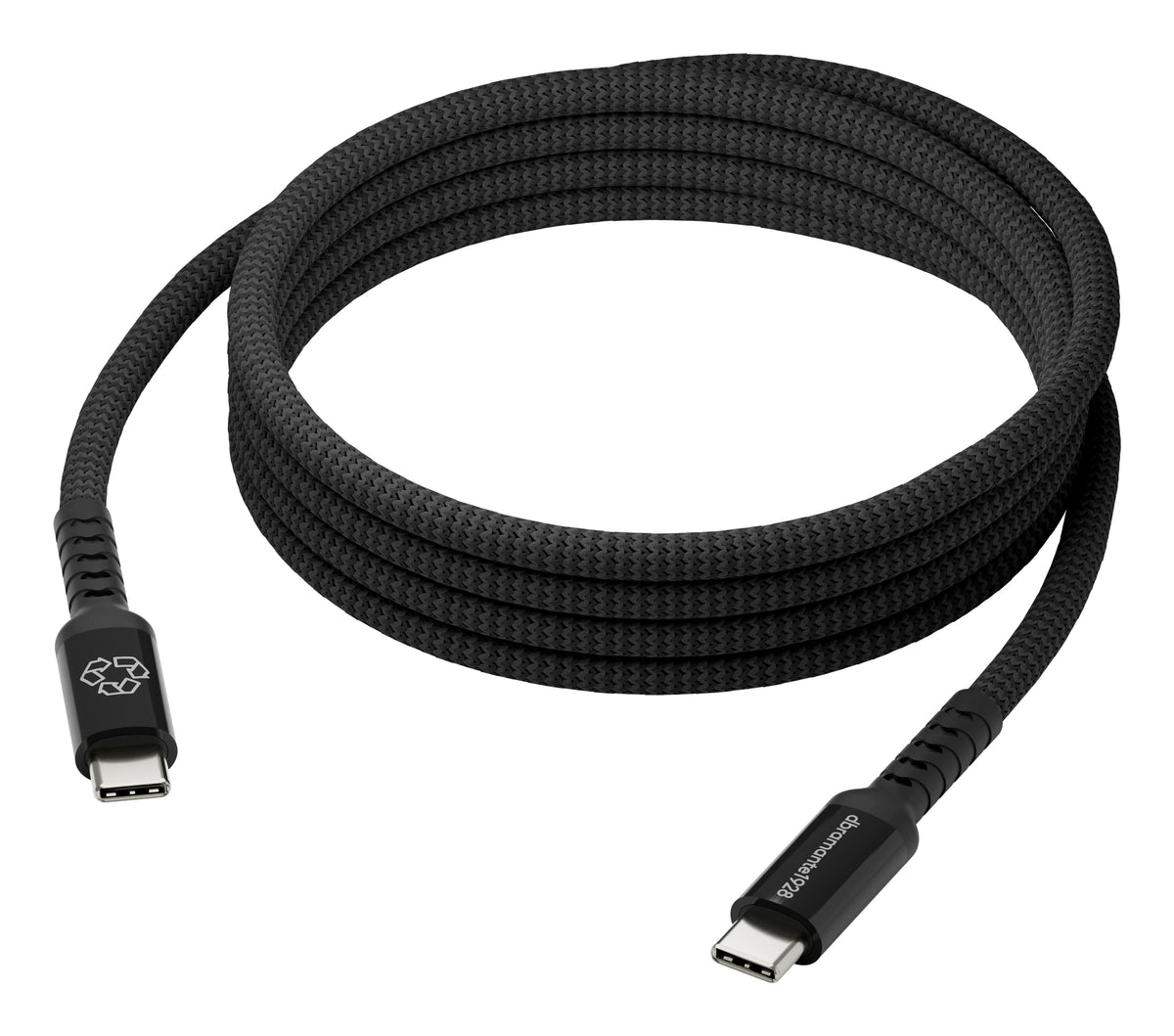 dbramante1928 Re-Charge IT flettet USB-C-kabel 2 m, 100 W (sort) – produktbilde