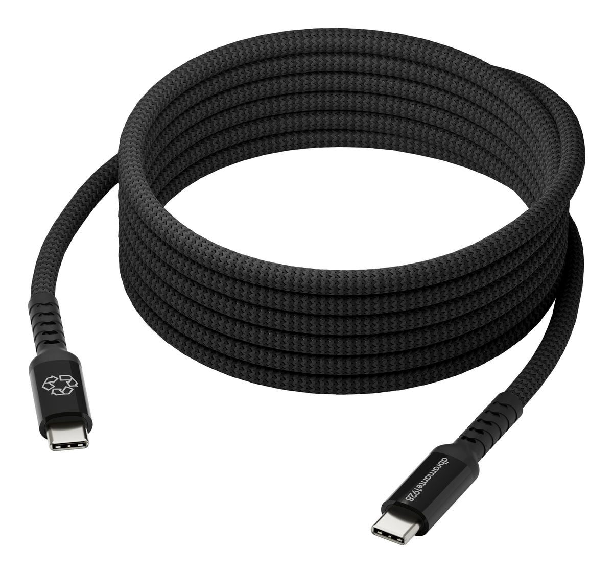 dbramante1928 Re-Charge IT flettet USB-C-kabel 3 m, 100 W (sort) – produktbilde