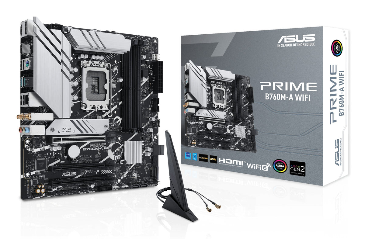 ASUS Prime B760M-A WIFI hovedkort (LGA1700, DDR5) – produktbilde