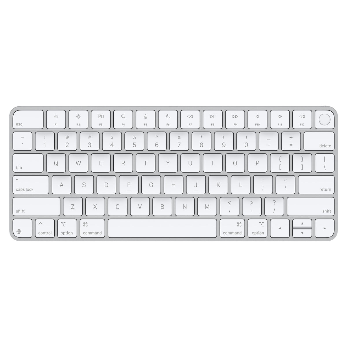 Apple Magic Keyboard med Touch ID – hvit, norsk (illustrasjonsbilde, oppsettet kan avvike)