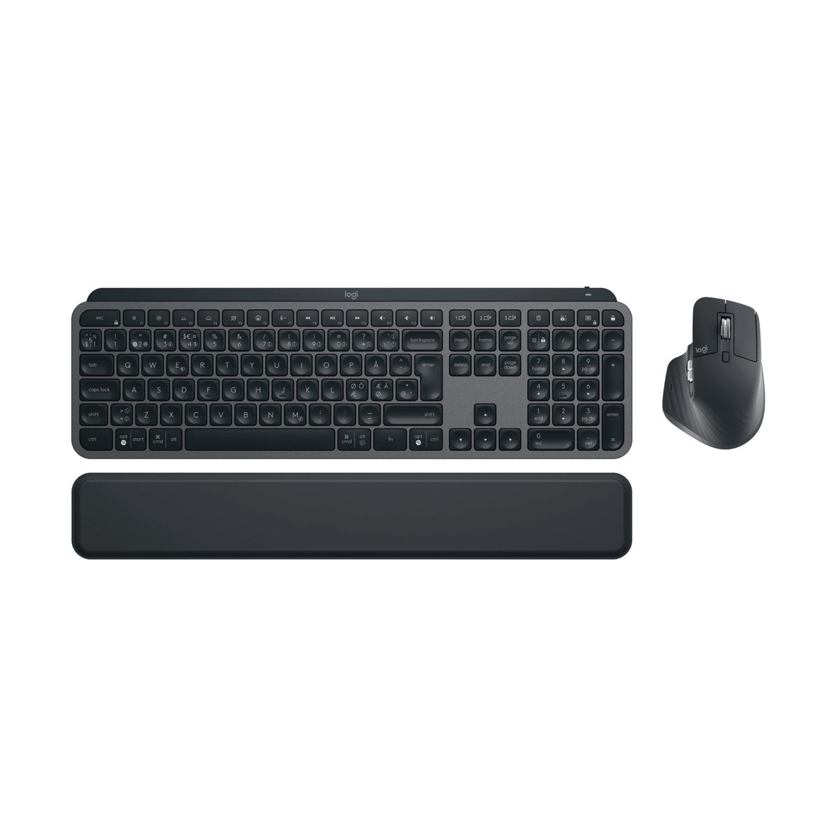 Logitech MX Keys S Combo tastatur og mus – grafitt, nordisk