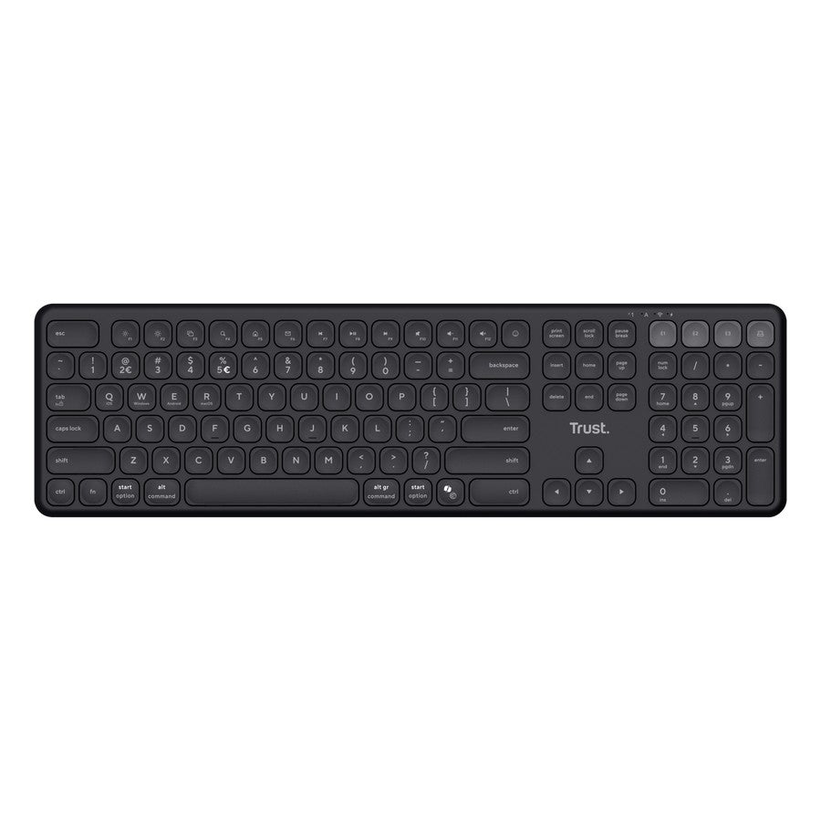 Trust Vaiya trådløst tastatur for flere enheter (illustrasjonsbilde, oppsettet kan avvike)