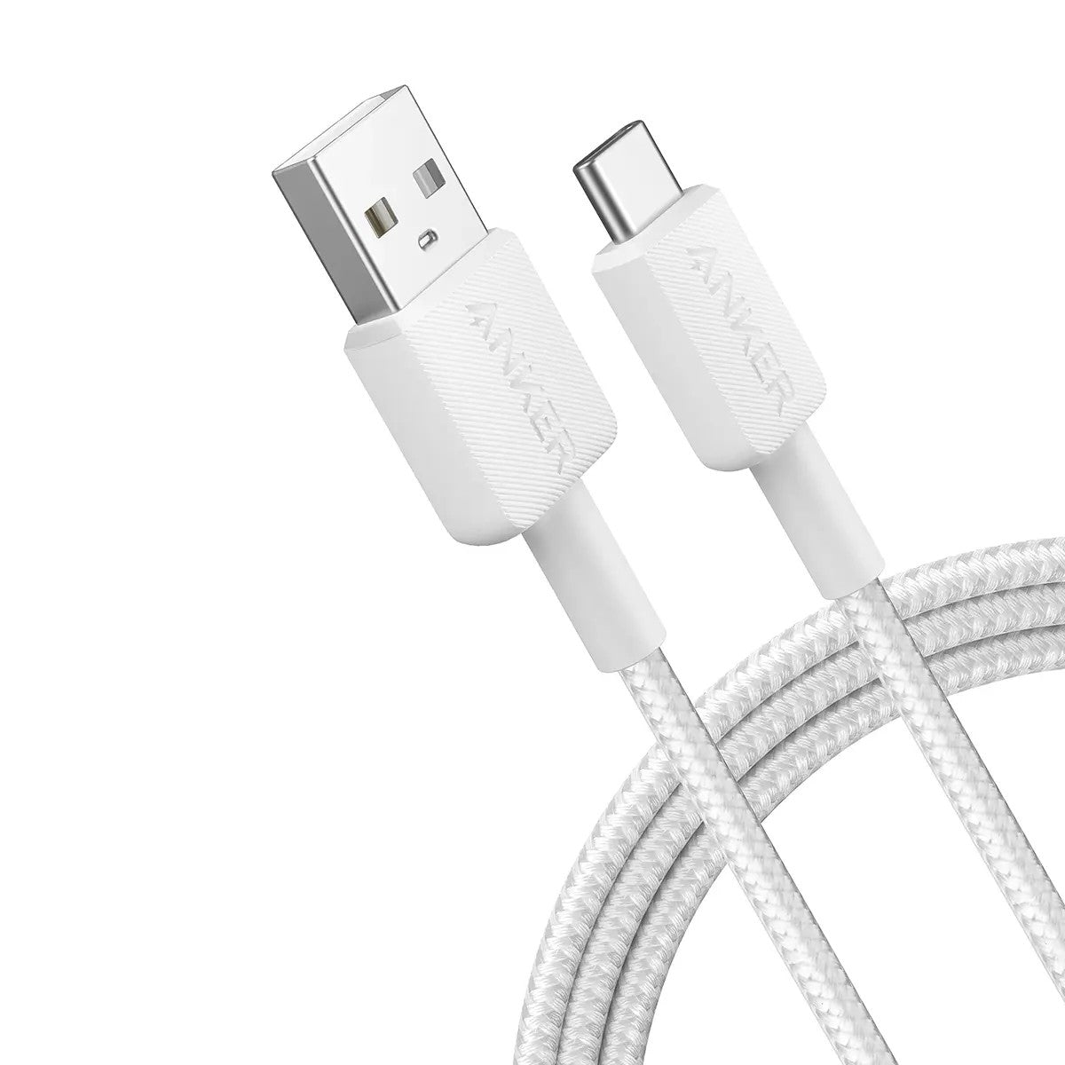 Anker 322 PowerLine USB-A til USB-C hurtiglading 0,9 m kabel (hvit)
