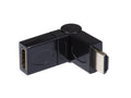 HDMI-adapter hann–hunn, 90° vinklet, HDMI 2.0 (sort) – produktbilde