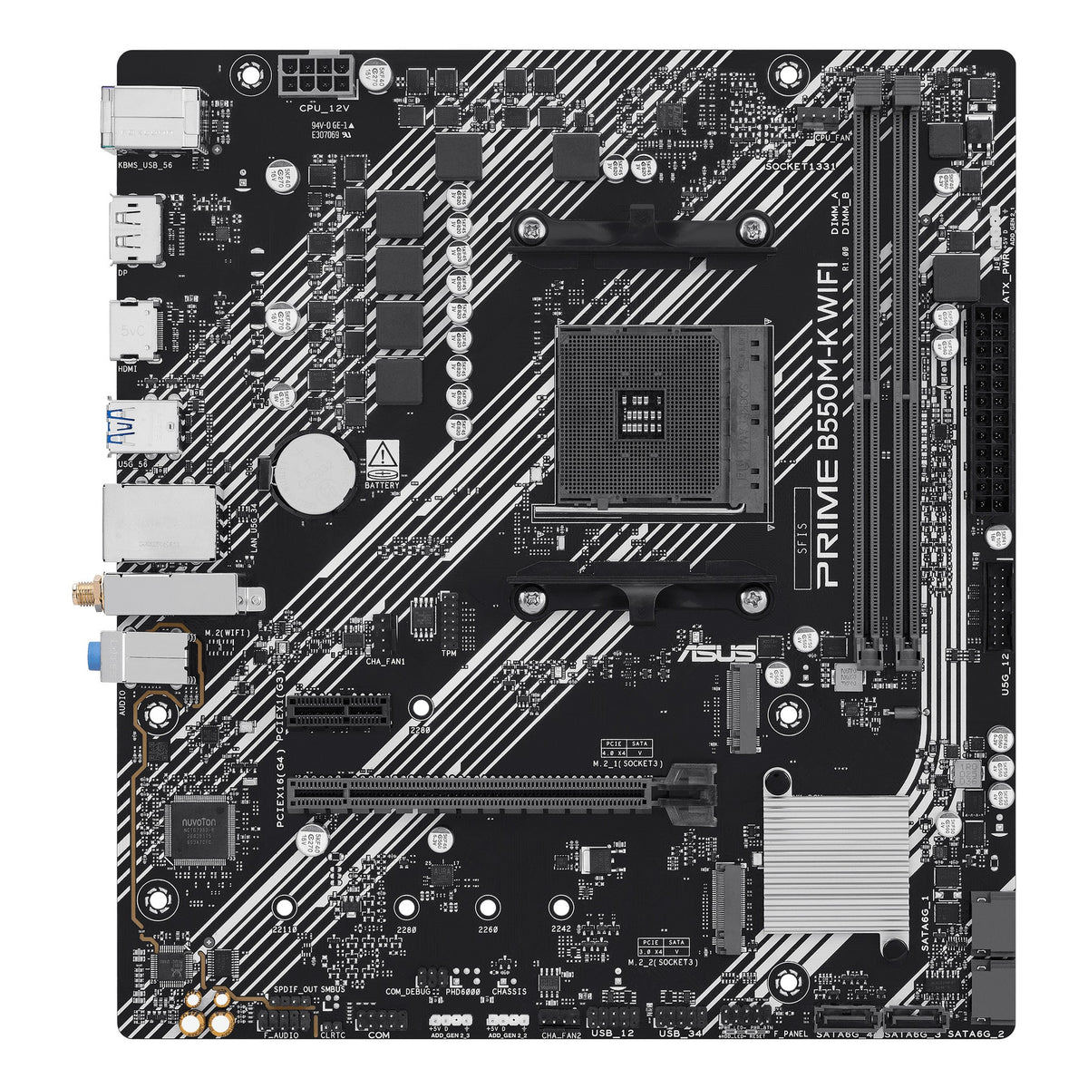 ASUS PRIME B550M-K WIFI hovedkort (AM4, DDR4)