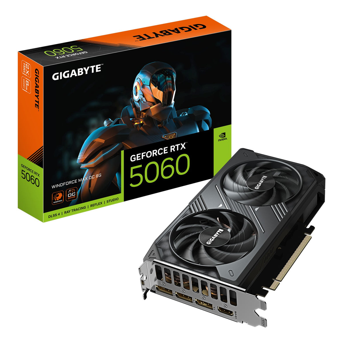 Gigabyte RTX 5060 Windforce Max OC 8GB skjermkort