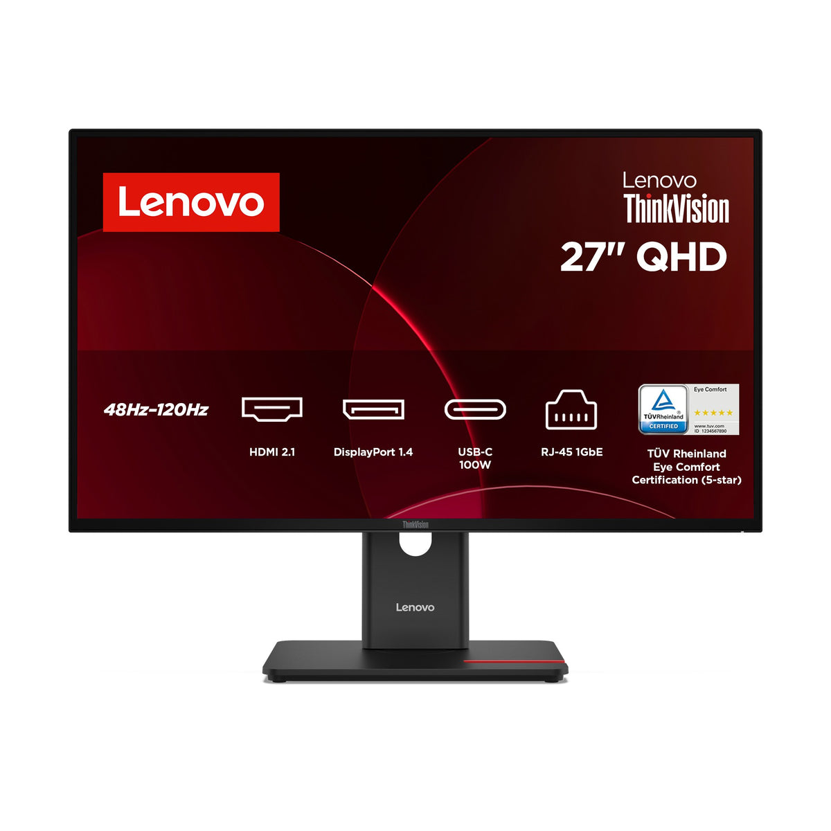 Lenovo 27" skjerm ThinkVision T27QD-40