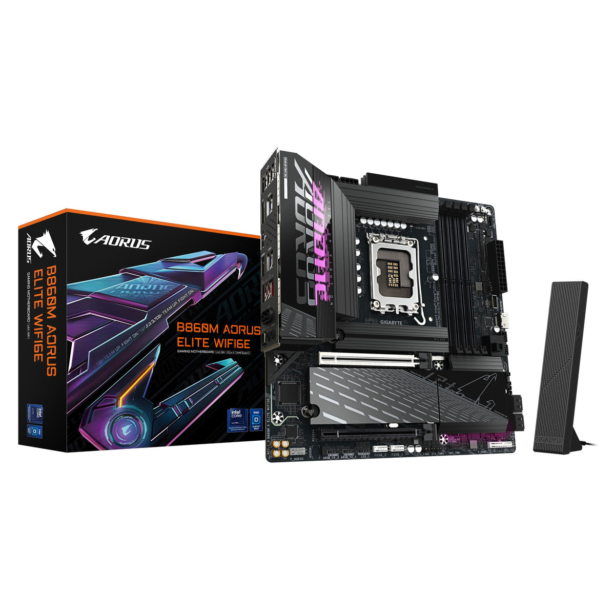 Gigabyte B860M AORUS ELITE WIFI6E hovedkort (LGA1851, DDR5)