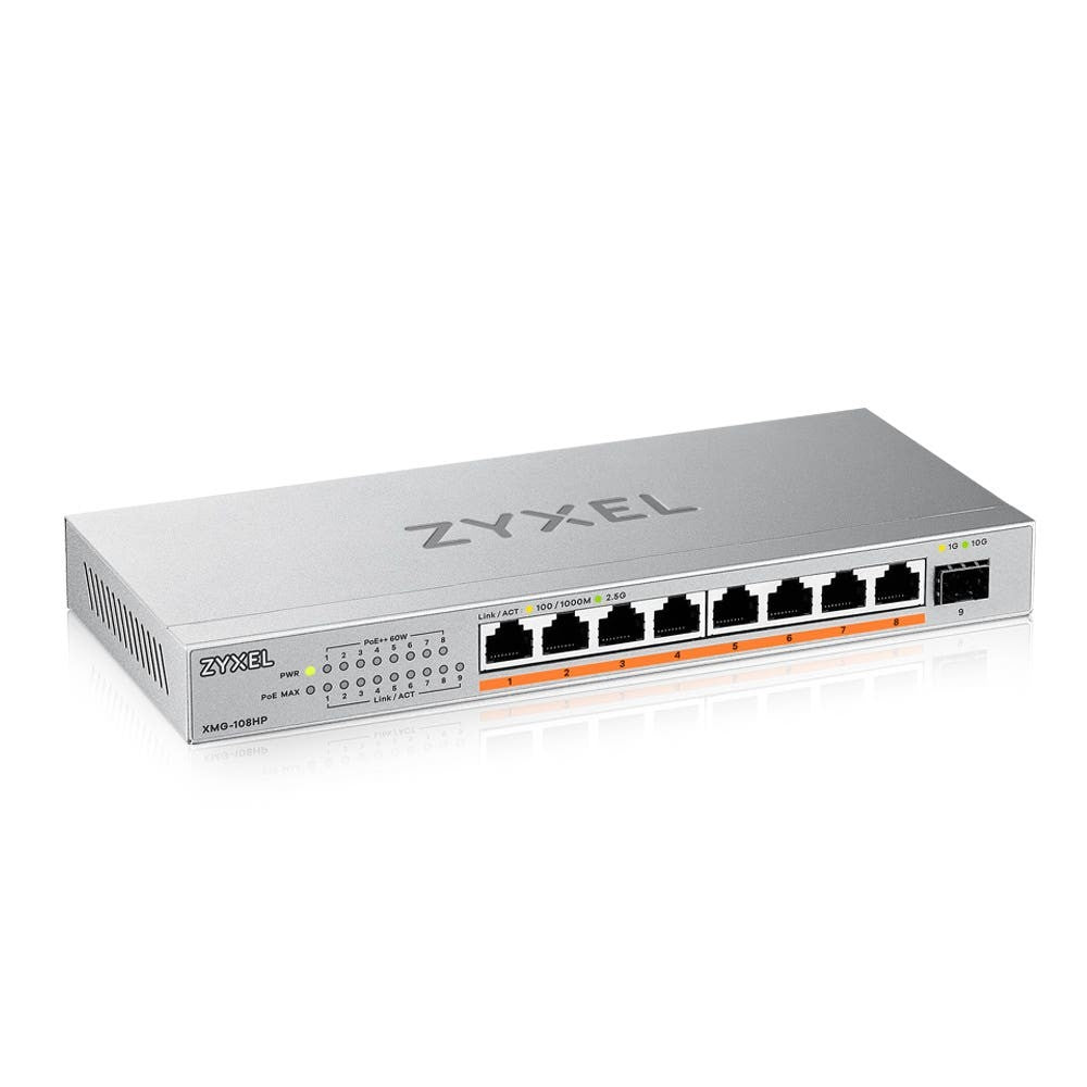 Zyxel XMG-108HP 8-port 2,5G PoE-switch
