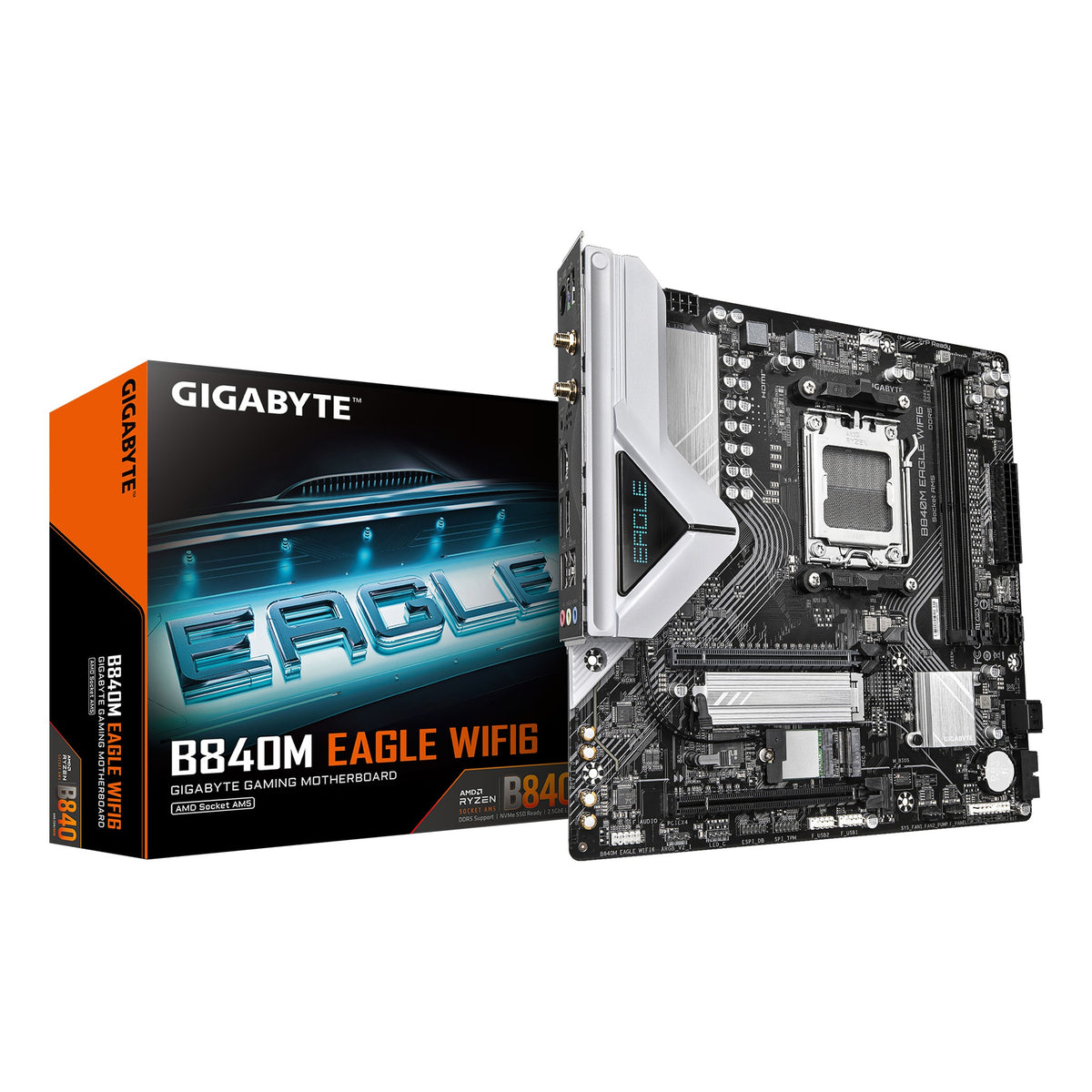 Gigabyte B840M EAGLE WIFI6 hovedkort (AM5, DDR5)