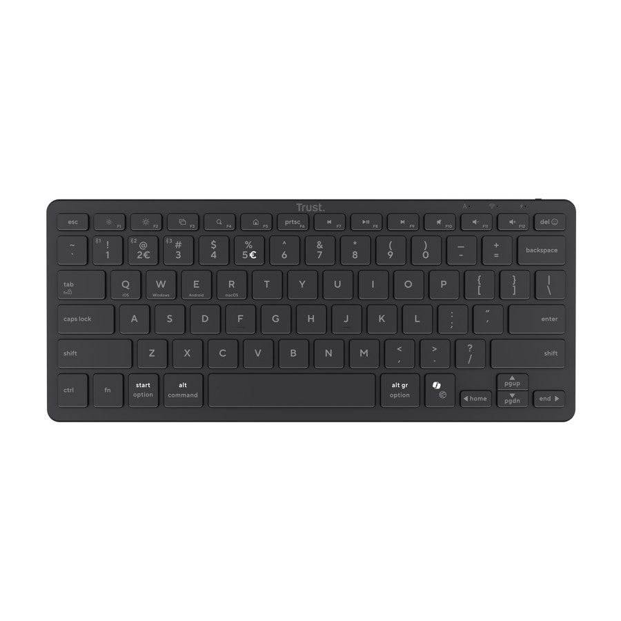 Trust Nado II Bluetooth-tastatur for flere enheter (illustrasjonsbilde, oppsettet kan avvike)