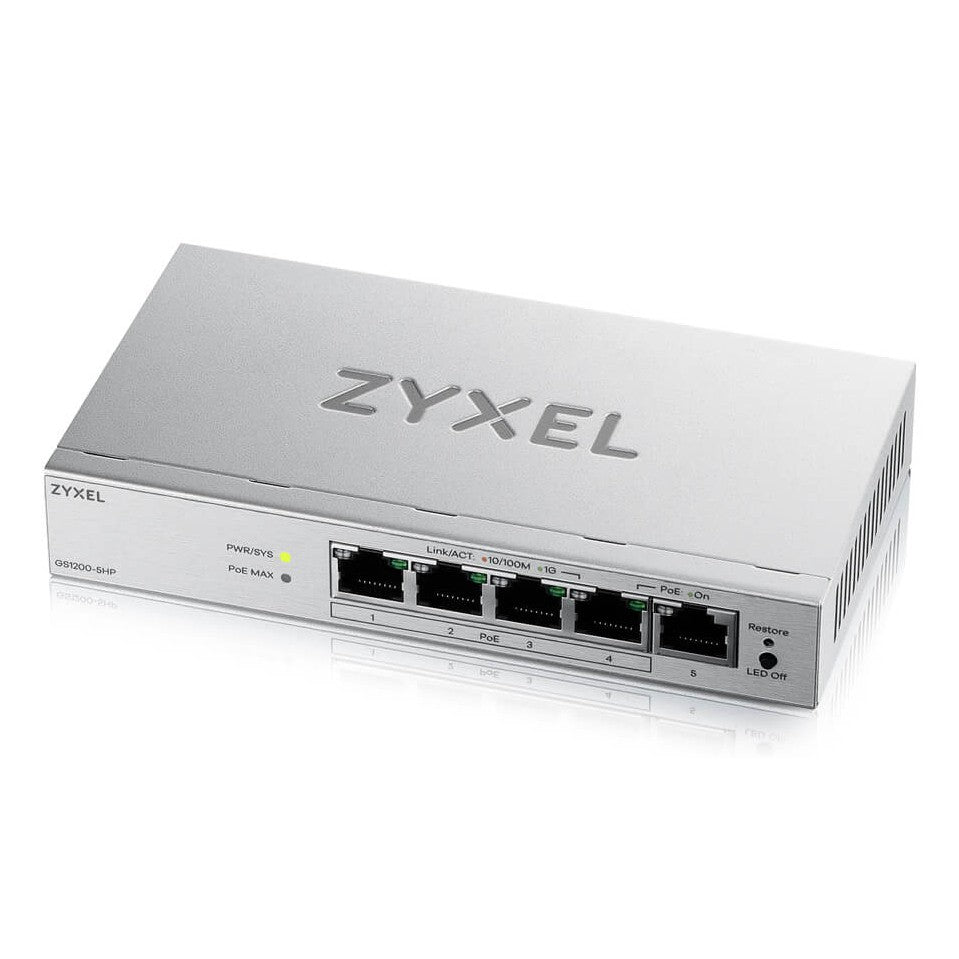 Zyxel GS1200-5HP 5-port Gigabit PoE-switch