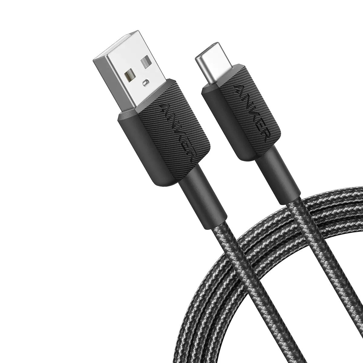 Anker 322 PowerLine USB-A til USB-C hurtiglading 0,9 m kabel (sort)
