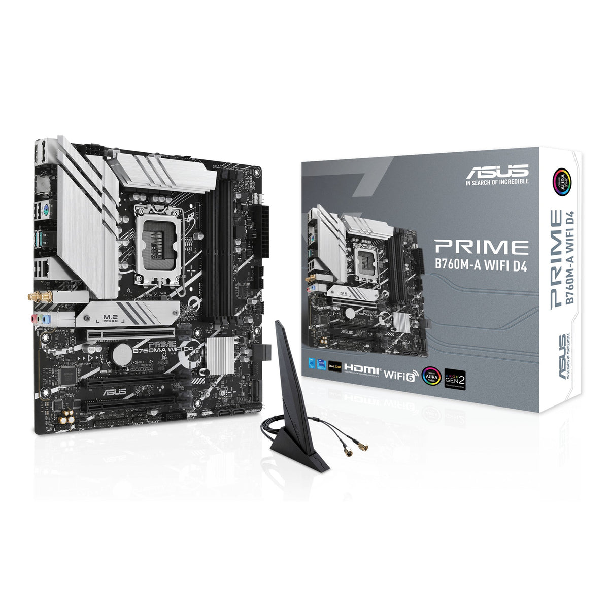 ASUS PRIME B760M-A WIFI D4 hovedkort (LGA1700, DDR4)