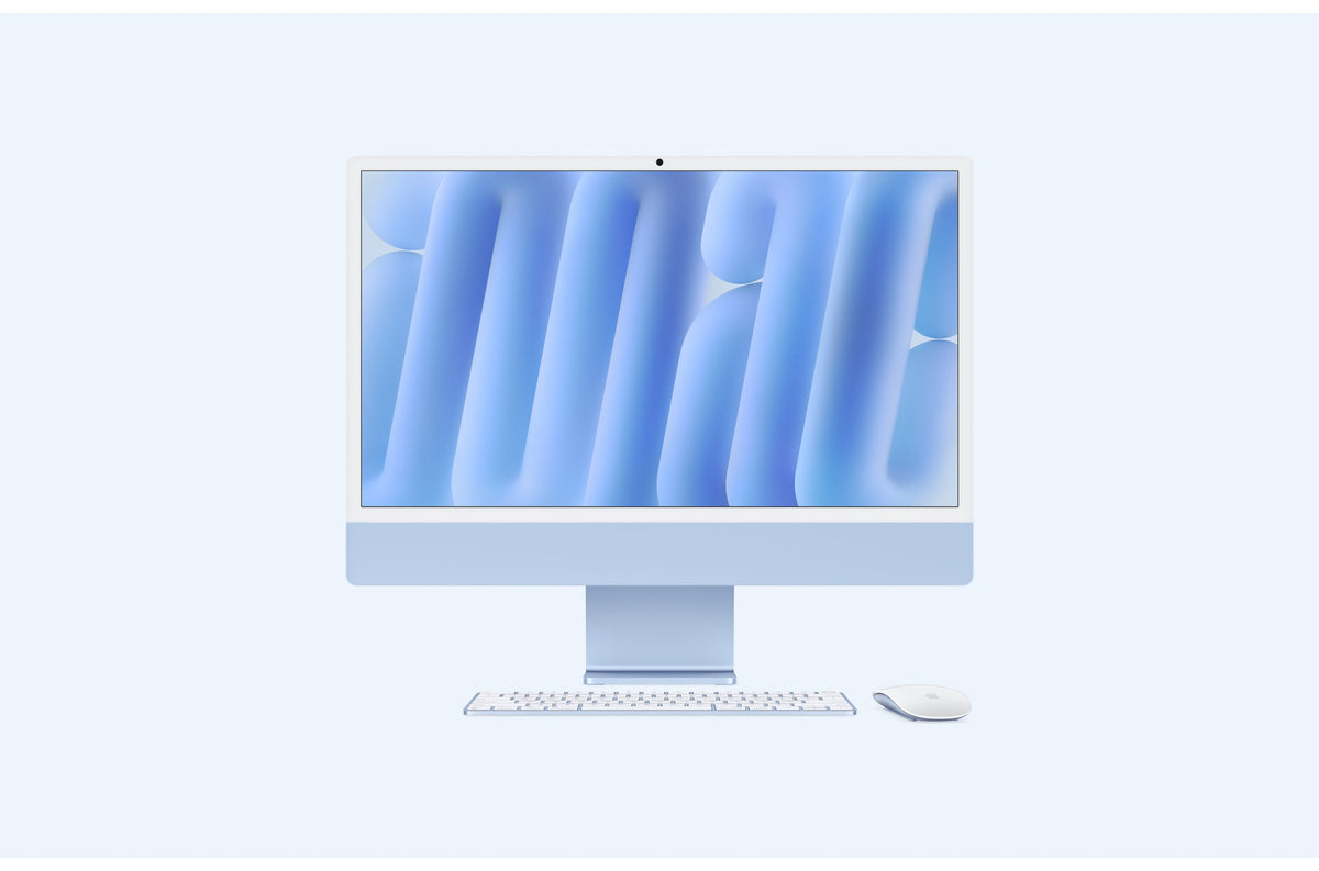 Apple iMac 24 2024 blå (M4 10-kjerners, 16 GB, 512 GB SSD)