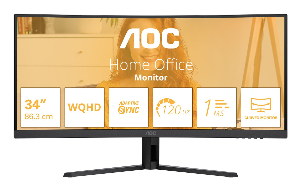AOC 34" curved skjerm CU34B3E