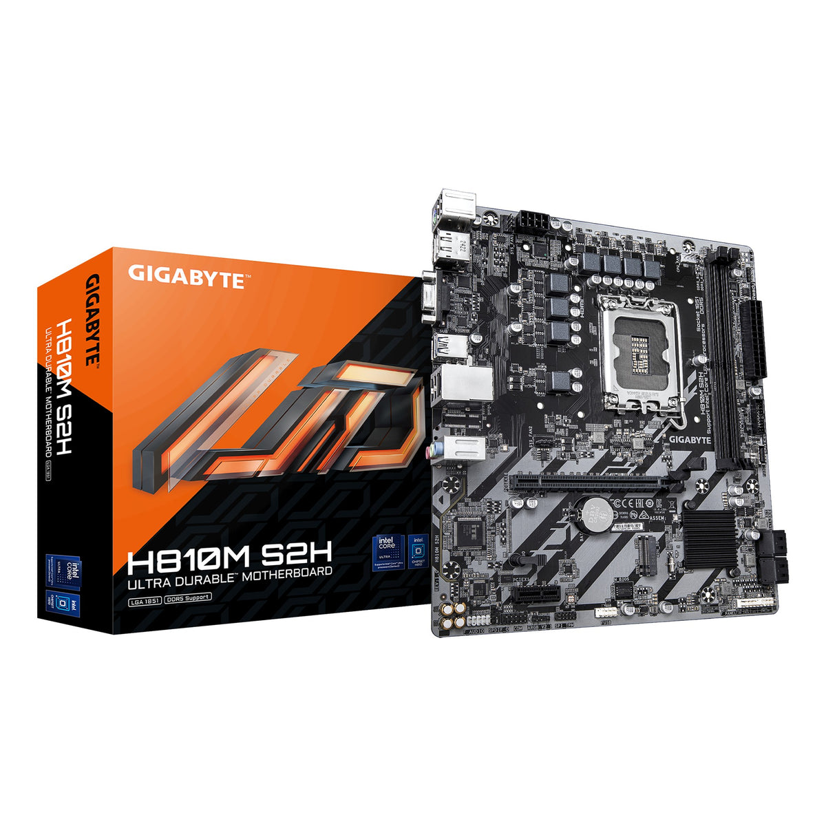 Gigabyte H810M S2H hovedkort (LGA1851, DDR5)