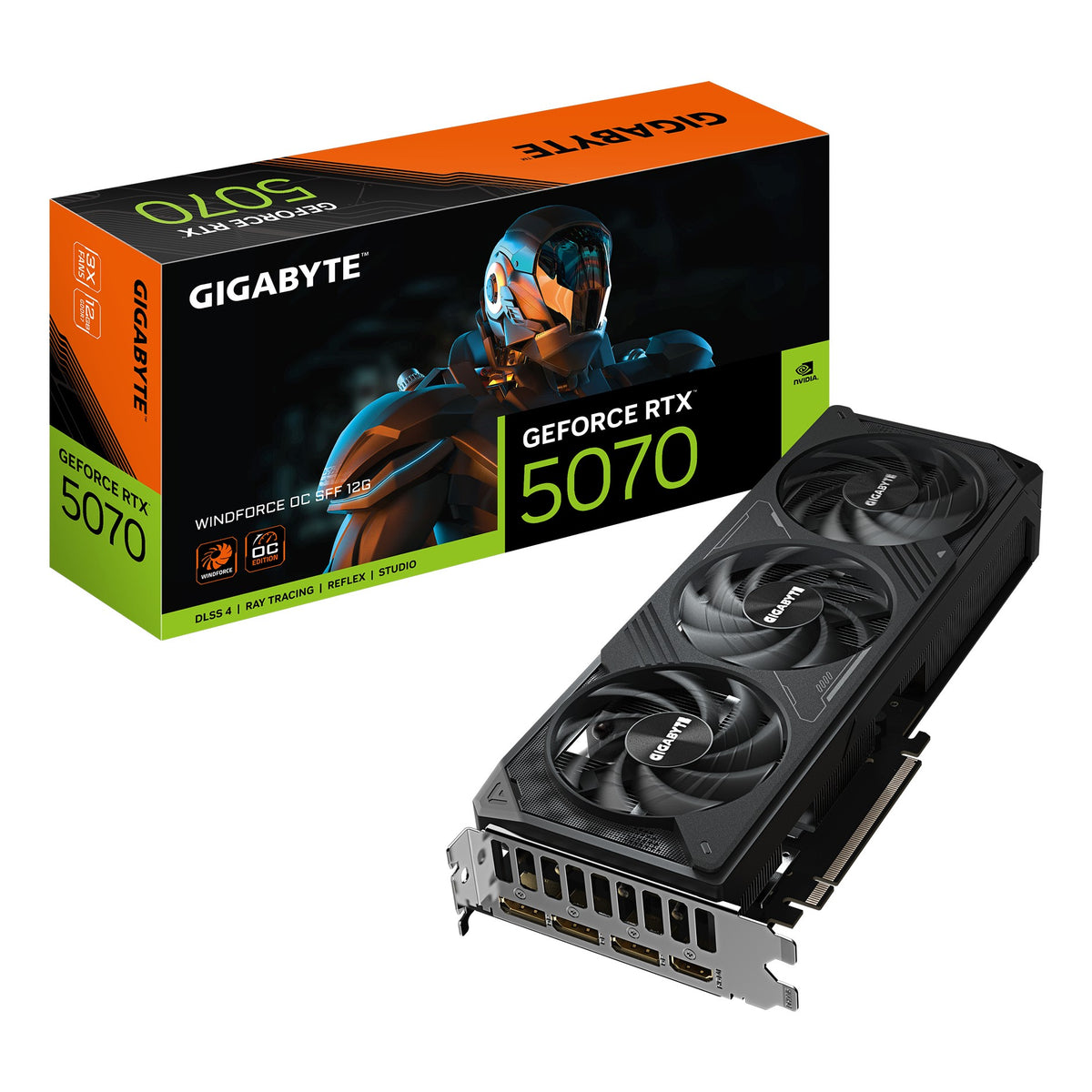Gigabyte RTX 5070 WINDFORCE OC 12GB skjermkort