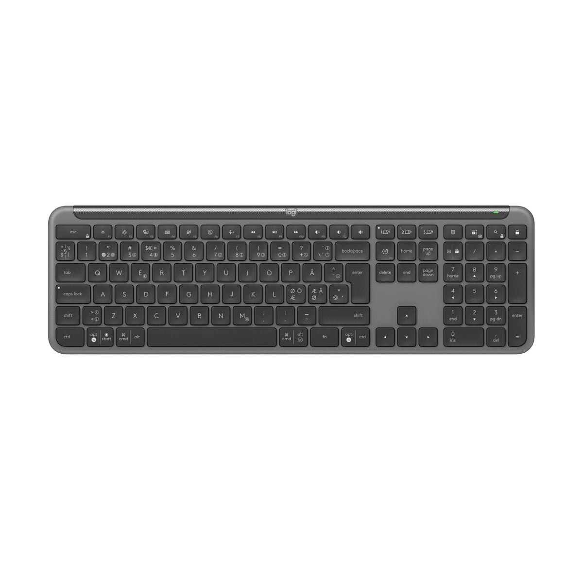 Logitech Signature Slim K950 trådløst tastatur – grafitt, nordisk