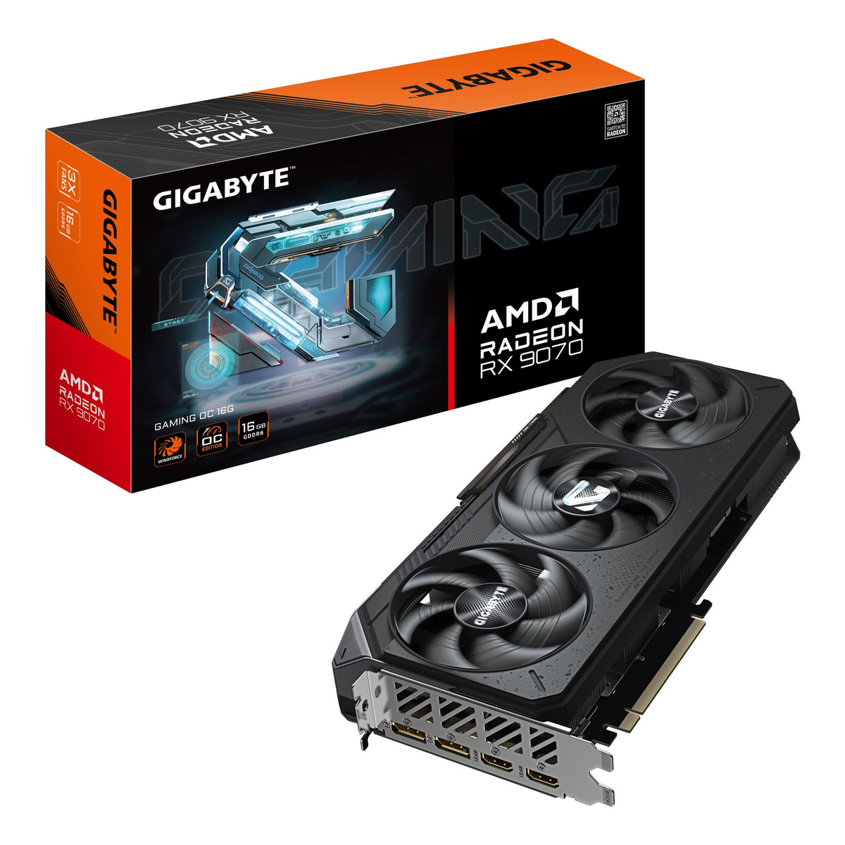 Gigabyte Radeon RX 9070 Gaming OC 16 GB skjermkort