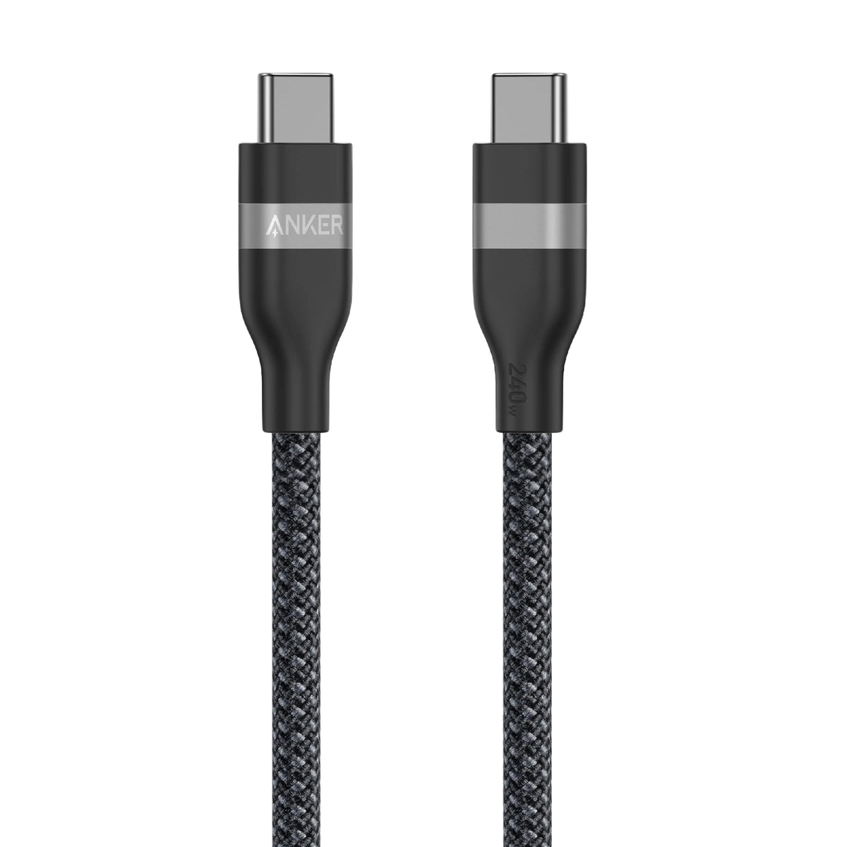 Anker 240W USB-C flettet kabel 0,3 m (sort)