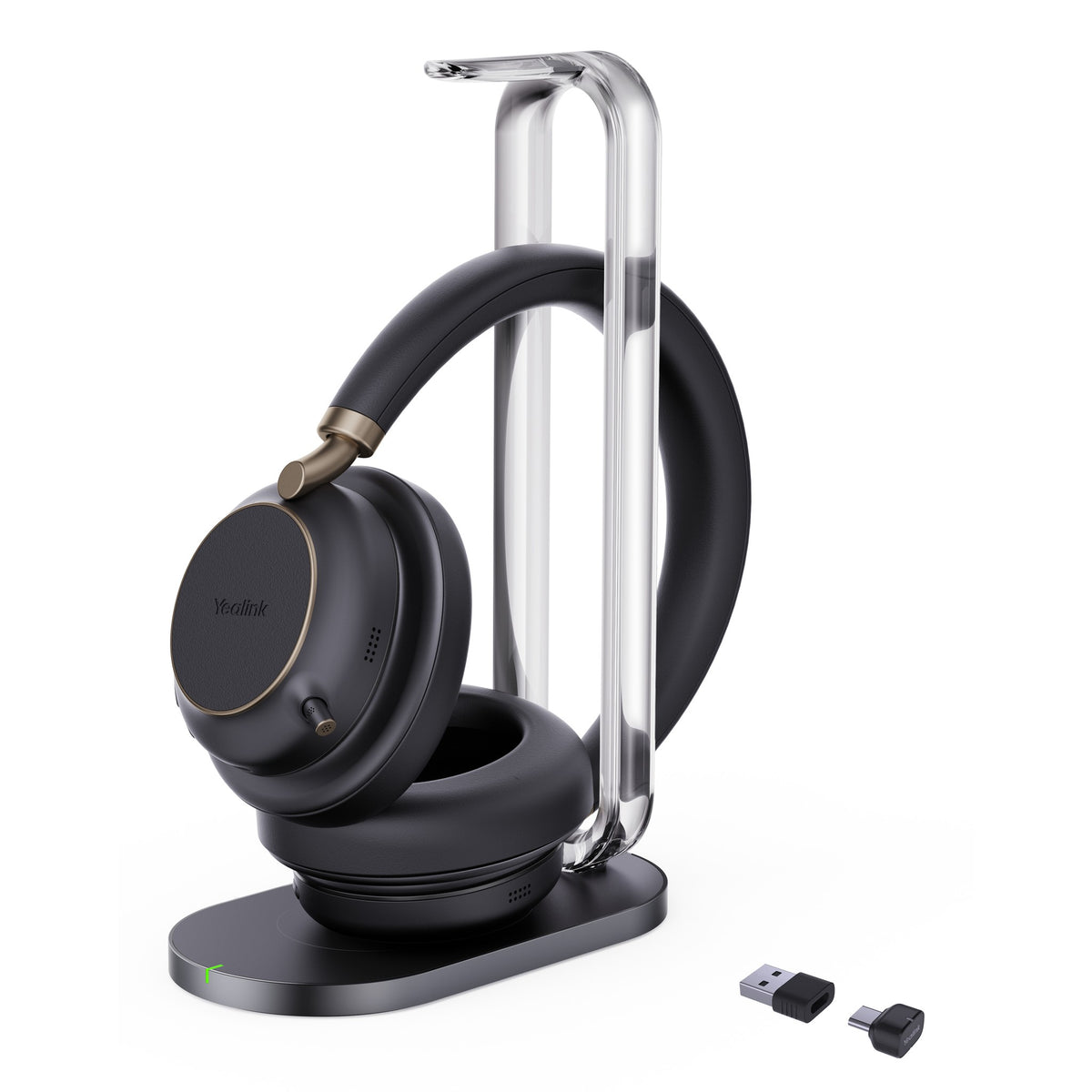 Yealink BH76 Plus trådløst headset med ladestativ – Teams
