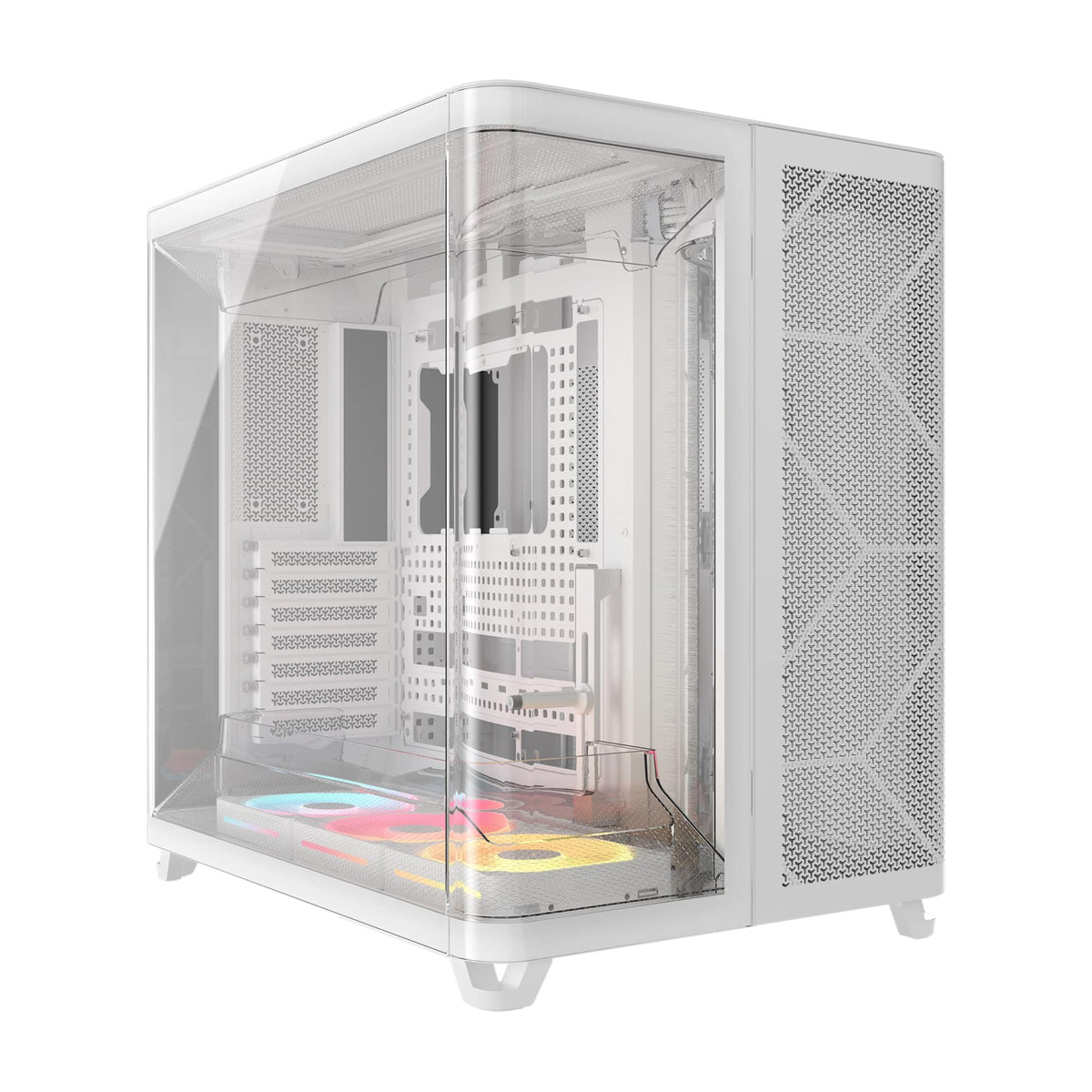 Corsair AIR 5400 LX-R RGB iCUE LINK Triple Chamber Mid Tower (hvit)