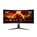 AOC 34" curved gamingskjerm CU34G2XP