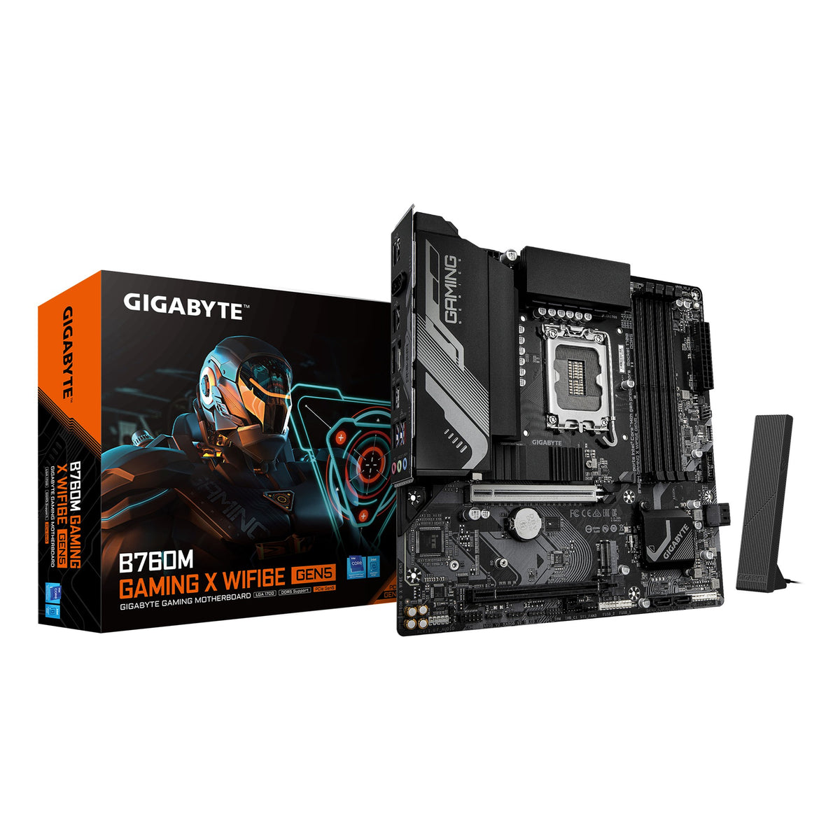 Gigabyte B760M GAMING X WF6E GEN5 hovedkort (LGA1700, DDR5)