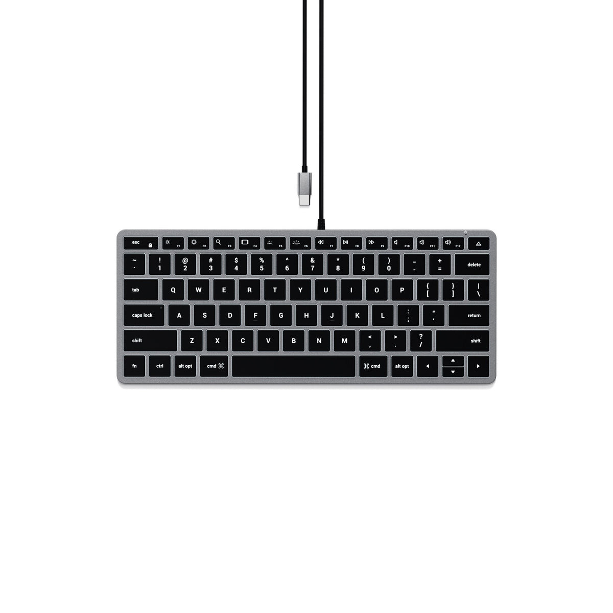 Satechi Slim W1 kablet tastatur med bakgrunnslys – nordisk