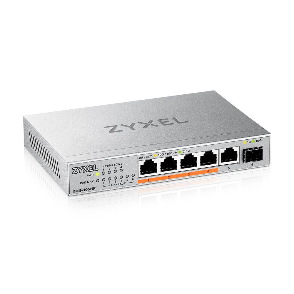Zyxel XMG-105HP 5-port 2,5G PoE-switch