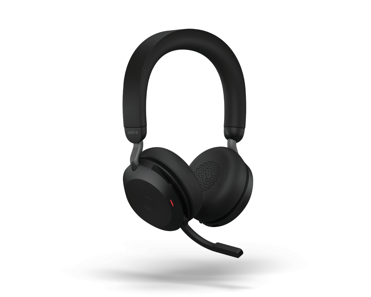 Jabra Evolve2 75 MS stereo-headset med Link380a (USB-A) og ladestativ – sort