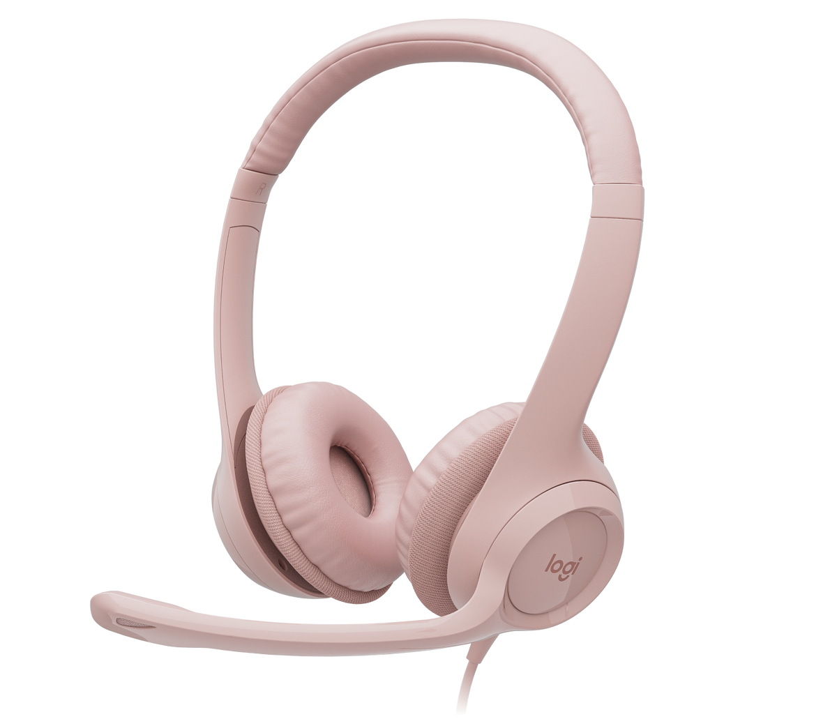 Logitech H390 USB-headset – rosa