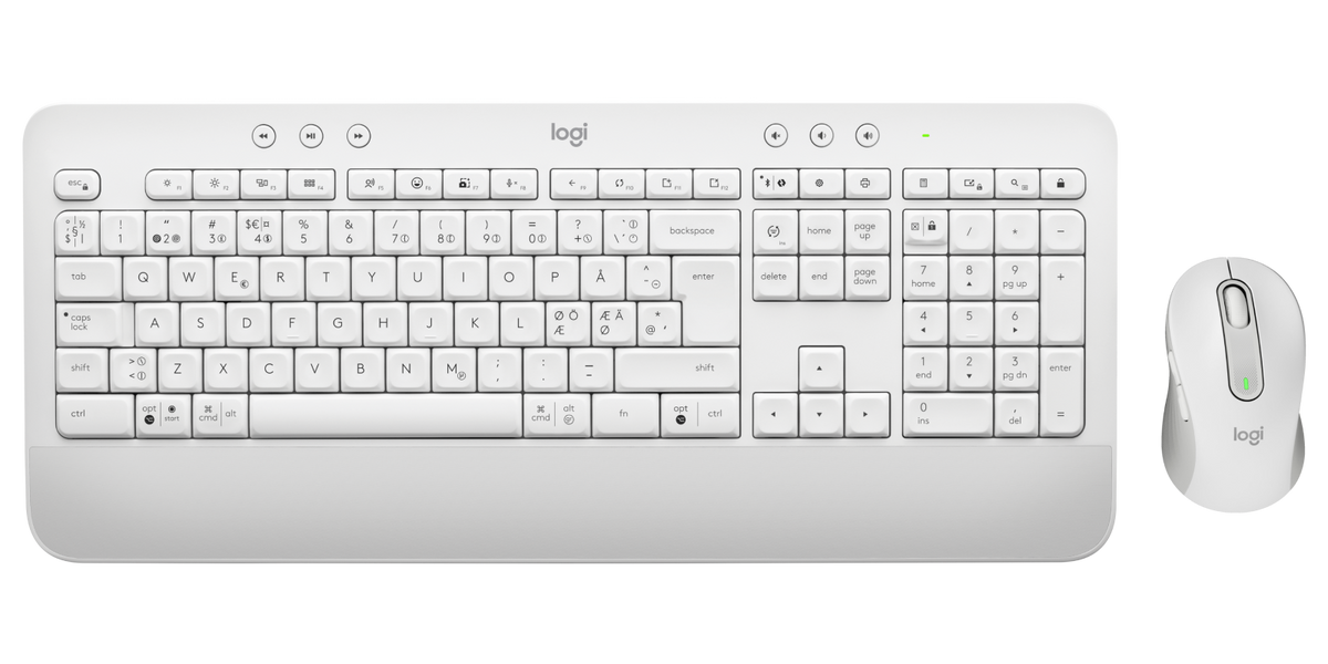 Logitech Signature MK650 Combo for Business tastatur og mus – off-white